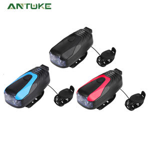 Lampe de vélo 5502 LED étanche IPX6, 4 modes, noir, rouge, bleu, plastique, alimentée par batterie, pour la conduite nocturne en extérieur, VTT - Product Image 2