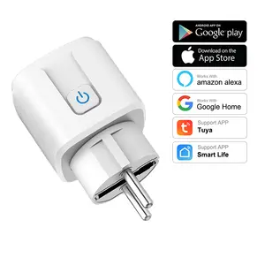 Kompatibel mit Alexa Google Home Voice Benutzer definiertes Logo Marke Tuya EU Wifi Smart Socket Plug 16A Smart Socket Wifi