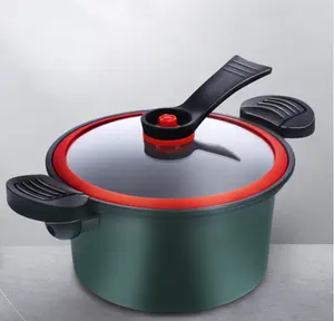 新款网红压力锅烹饪低压锅不粘汤锅炖汤红烧烧杯22厘米礼品