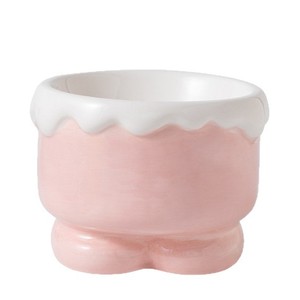 Bol en céramique pour animaux de compagnie, rond, antidérapant, pour nourriture et eau pour chat et chien, avec pieds courts - Product Image 5