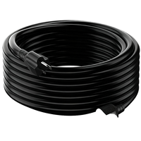 Câble d'extension IEC de haute qualité avec prise américaine à 3 broches, 1 m, isolé en PVC, âme en cuivre flexible, pour ordinateur de bureau, ordinateur portable, moniteur