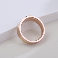 Bijoux de mode, bague en or rose 14 carats plaqué or, avec moissanite WS, bague simple en verre, bague de fiançailles et de mariage pour homme