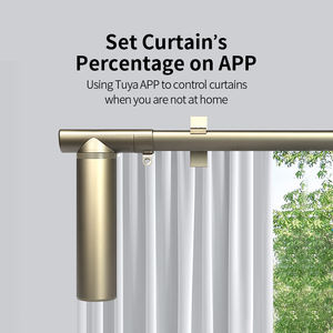 Combo de Motor y Riel en Forma de D KYOK Champagne Gold - Decoración Moderna y Lujosa para el Hogar - Product Image 1