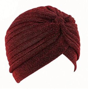Bérets Hijab Unisexe Adulte Transfrontaliers Style Image Mode Doré Acrylique Turban Musulman Casquettes Indiennes - Product Image 6