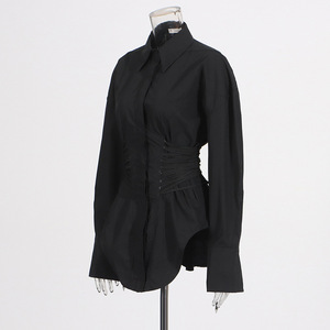 Blusa de Moda Casual para Mujer, Primavera, Nueva, con Cintura Ajustada, Premium, Simple - Product Image 4