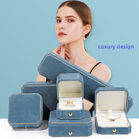 Boîte en carton personnalisée de luxe pour bijoux, boucles d'oreilles, colliers, coffret cadeau en velours, emballage de vente et de rangement