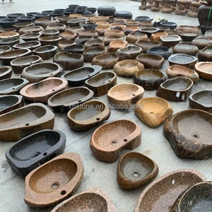 Superbe lavabo en pierre de rivière naturelle sculptée pour la <span class=keywords><strong>d</strong></span>écoration de salle de bain et de <span class=keywords><strong>jardin</strong></span>, à vendre - Product Image 3