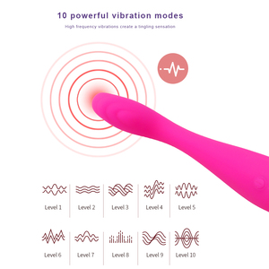 Jouets sexuels pour adultes de haute qualité, 10 fréquences, en silicone de qualité alimentaire, rechargeables, gode, masseur, vibrateur, masturbateur, <span class=keywords><strong>vagin</strong></span>, <span class=keywords><strong>clitoris</strong></span> - Product Image 2