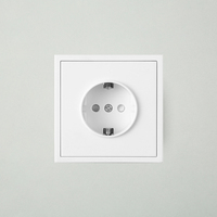 Prise murale européenne avec mise à la terre, grand bouton, 10A 250V, usage domestique, mise à la terre, ELENDAX F8010