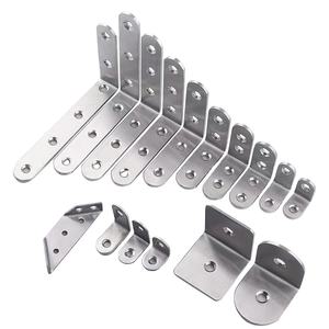 Stainless Steel 90 Derajat L Berbentuk Sudut Braket Sudut Braket Sudut Dukungan Braket untuk Furniture - Product Image 6