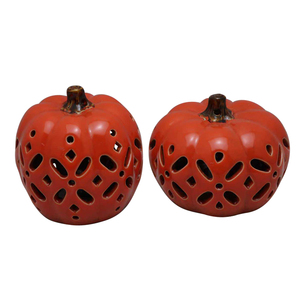 Statue en céramique SJF1324 de la marque <span class=keywords><strong>SJF</strong></span>, en différentes formes, décoration citrouille d'Halloween avec LED, vente en gros - Product Image 1