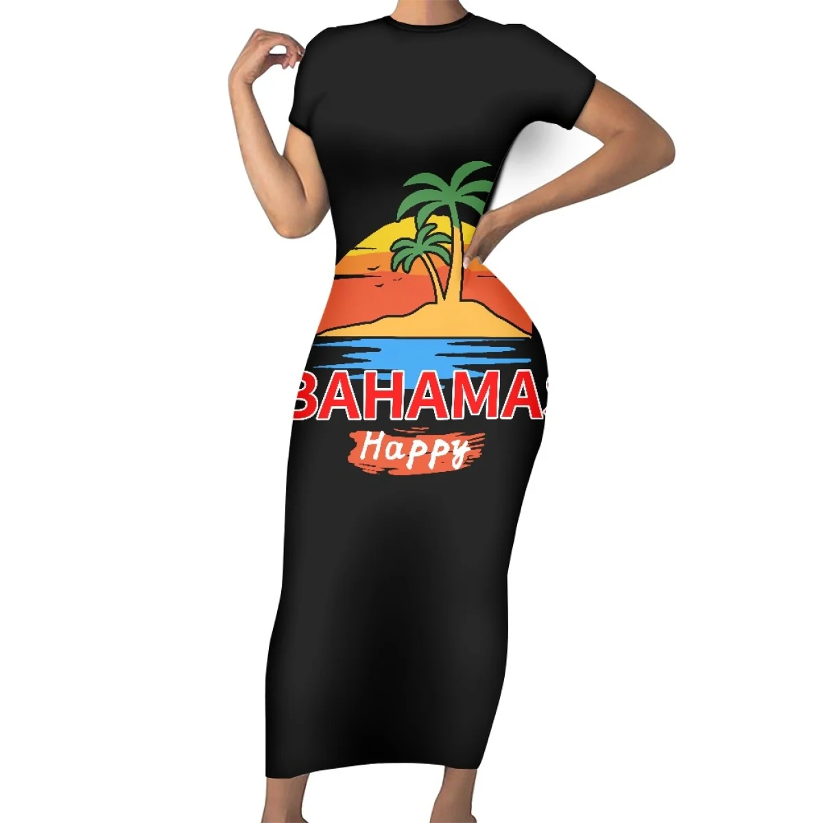 Shop High Quality Custom Caribbean Island Print Dresses
