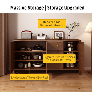 Credenza Multifunzionale in Legno con Ampio Spazio di Stoccaggio, Mobile Moderno per Cucina, Sala da Pranzo e Soggiorno - Product Image 3