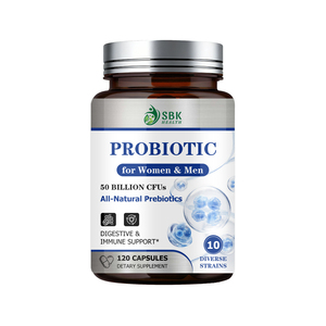 Capsules prébiotiques OEM ODM 50 milliards de UFC, prébiotiques entièrement naturels, efficaces pour la santé intestinale et immunitaire, soutien digestif - Product Image 1