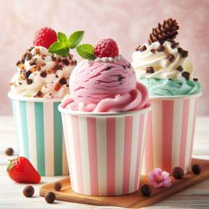 Factory Supply <b>Disposable</b> Ice Cream <b>Cup</b> 16 oz Paper Bowl for Ice Cream - Product Image 1