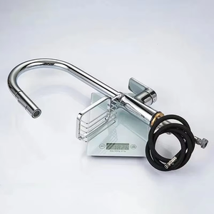 Moderne Roestvrijstalen Enkele Hendel Handvat Keuken Mixer Keramische Plank Verchroomd Pull Sproeier Waterkraan Voor Hotel Badkamer - Product Image 5