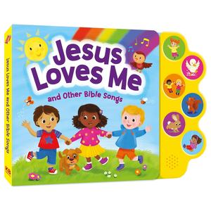 Livre sonore interactif Jésus m'aime pour les tout-petits, livre chrétien pour bébés avec 6 chansons sur le thème de la foi, livre sonore interactif pour enfants - Product Image 1