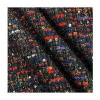 Tissu en Tweed à paillettes, 21% acrylique, 79% Polyester, pour robes et ensembles, nouvelle collection, vente en gros