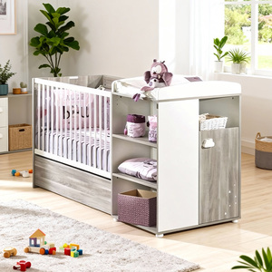 Armoires extensibles personnalisées pour tout-petits, garde-robe, lit bébé en <span class=keywords><strong>bois</strong></span>, ensemble de meubles de chambre à coucher avec <span class=keywords><strong>table</strong></span> à langer - Product Image 2