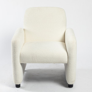 Fauteuil individuel <span class=keywords><strong>en</strong></span> <span class=keywords><strong>tissu</strong></span> blanc de style <span class=keywords><strong>scandinave</strong></span> de qualité supérieure, personnalisable par l'usine Anji, pour la détente et le loisir - Product Image 5