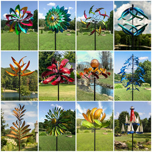 Solarbetriebene Windmühlen-Leuchte für den Garten, Dekoration, Windspiel, Kunststoff, für den Rasen geeignet - Product Image 6