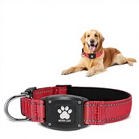 Collier GPS intelligent pour chien 2-en-1 réfléchissant et étanche, compatible iOS uniquement, sans frais mensuels, portée illimitée pour chiens de petite/moyenne/grande taille