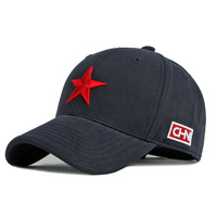 Nueva Gorra de Béisbol Deportiva Casual con Protección Solar, 100% Algodón, Ajustable, Unisex, Parte Superior Rígida, Bordado Personalizado con Estrella de Cinco Puntas China