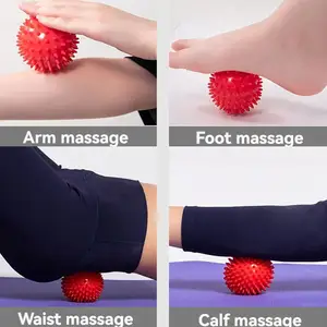 Corps de yoga coloré main et pied 9cm matériau pvc durable écologique boule de massage épineux pour le massage de la tête du visage