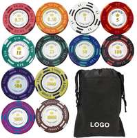 NOUVEAU Marqueur de balle de golf magnétique ABS 14g pour impression personnalisée, avec pochette plastique OPP et embout de maintien, 40mm