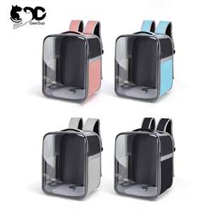 Échantillon gratuit fenêtre transparente respirant pliable approuvé par la compagnie aérienne sac à dos de transport pour animaux de compagnie avec grande ouverture entrée facile - Product Image 6