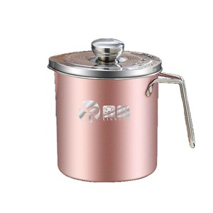 Jarra de acero inoxidable Xinrong con filtro de aceite y tapa, redonda, apta para lavavajillas, para uso en la cocina. - Product Image 3