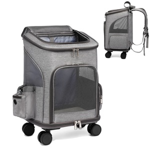 Mochila de Transporte de Luxo para Animais de Estimação com Rodas para Viagens Aéreas, Bolsa para Cães e Gatos com Alça Retrátil e Rodas 360 Graus - Product Image 1