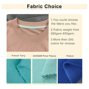 High Quality 380Gsm Women's French Terry Sweatshirt Custom Blank Basic Style Pullover <b>Thick</b> Ribbed Collar Loose Winter Front - Product Image 3