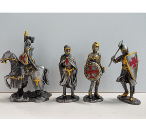 Figura de Caballero Europeo Antiguo, Guardias de <span class=keywords><strong>la</strong></span> Antigua Edad, Aleación de Plomo y Estaño, Plata Vintage, 20 cm, Fundición a Presión, Galvanizada, para TV y Cine - Product Image 6