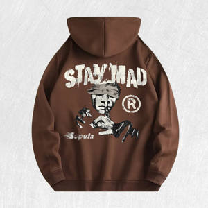 Sudadera con Capucha Estampada Stay <span class=keywords><strong>Mad</strong></span>, 100% Algodón, Almacén de EE. UU., <span class=keywords><strong>6</strong></span> Colores - Product Image 3