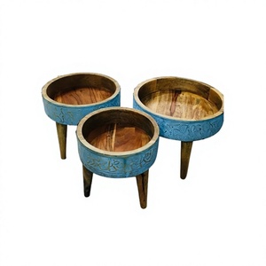 Latest Design Wooden Islamic <b>Cake</b> Server <b>Set</b> Of 2 Different Sizes Dessert Dates Serving <b>Stand</b> By Home Arts - Product Image 1