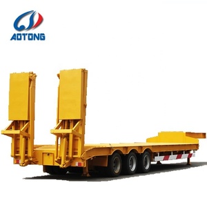 13m lowboy tiện ích rơ moóc cho tàu sân bay 40ft <span class=keywords><strong>container</strong></span> và máy xúc xe tải <span class=keywords><strong>Trailer</strong></span> - Product Image 6