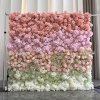 Mur de fleurs artificielles en roses faites à la main pour mariages, propositions de mariage, fête des mères, Noël et occasions festives