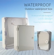 กล่องรวมสายไฟกันน้ำสีเทา IP67 ขนาด 400*300*180 มม. กล่องสวิตช์ไฟฟ้ากันฝน กล่องไฟฟ้าพลาสติก - Product Image 6