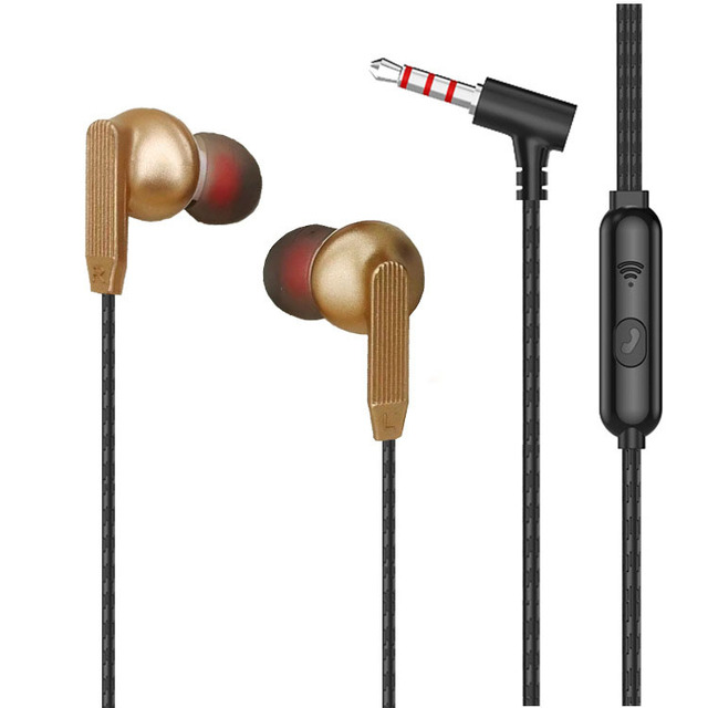 Wired Earphone Built-in Microphone and Volume Control Noise Headphones HD Music Headphones