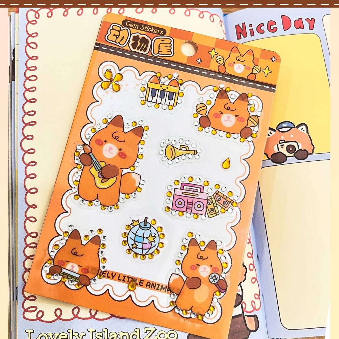 Concierto del zorro (etiqueta engomada del diamante)