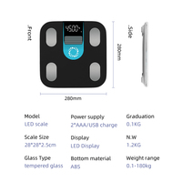 180KG/396LB Puissance Solaire Charge Balance Énergie Légère Rechargeable Balance Intelligente Bluetooth Électronique Balance De Graisse Corporelle