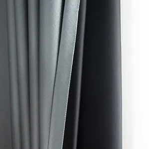 Usine nouveau Style épais bloc solaire isolé thermiquement 100% Polyester tissu occultant fenêtre rideau rideaux cortinas