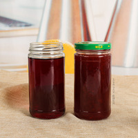 Verkooppromotie 12Oz 350Ml Glazen Pot Voor Theekruidensuikersaus Honing Fruitjam Keukenvoedsel Bewaarpotten Met Luchtdichte Lip