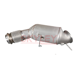 Downpipe con catalizador B48 para chasis F y G de <span class=keywords><strong>BMW</strong></span> 120i 220i 230i 320i 330E 330i 420i 430i 520i 530i 530E X3 X4, tipo OPF y brida V-Band - Product Image 3