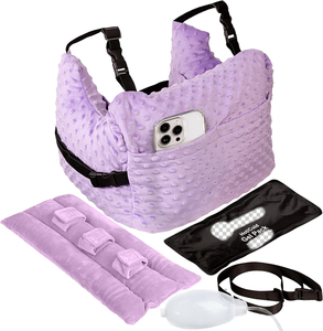 Oreiller de récupération post-chirurgical en U avec sangle pour poche de gel et design tricoté pour soins post-opératoires après mastectomie pour le <span class=keywords><strong>cancer</strong></span> du <span class=keywords><strong>sein</strong></span> - Product Image 1