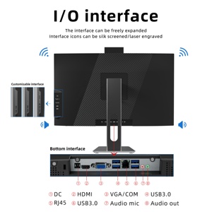 23,6\" All-in-One PC Rahmenloser AIO Desktop Günstiger Gaming-Computer Barebone Intel Core I3 I5 I7 8GB <span class=keywords><strong>DDR4</strong></span> <span class=keywords><strong>RAM</strong></span> LCD-Display-EU AU Stecker - Product Image 2