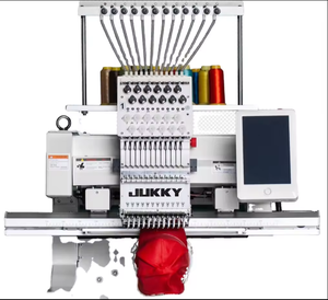Machine à broder automatique informatisée JUKKY 1201, machine à broder industrielle pour broderie plate et de casquettes - Product Image 3