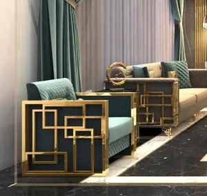 Nuovo design in acciaio inox divano cornice living room furniture uso maniglia cornice decorativa