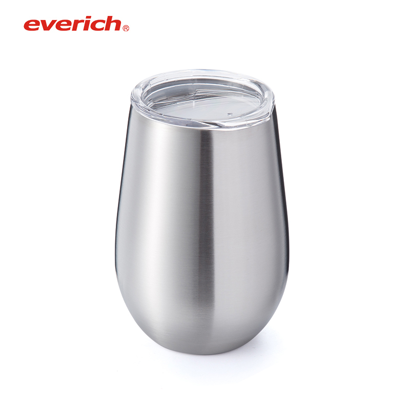 Impression personnalisée Gravé 12oz Simple Moderne Réutilisable Blanc De Sublimation Thermique Gobelet à Vin